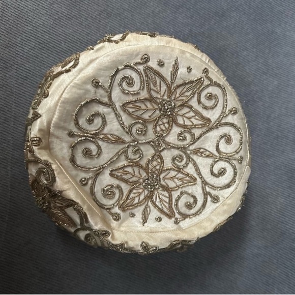 Vintage satin beaded pillbox hat Noreen Fashion - Picture 5 of 10